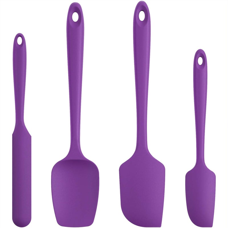 U-Taste Silicone Spatula Set with 600 Degrees Fahrenheit Heat Resistant (Purple) - Image 1